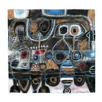 „schwarzblau“ II        (25 x 25 cm)